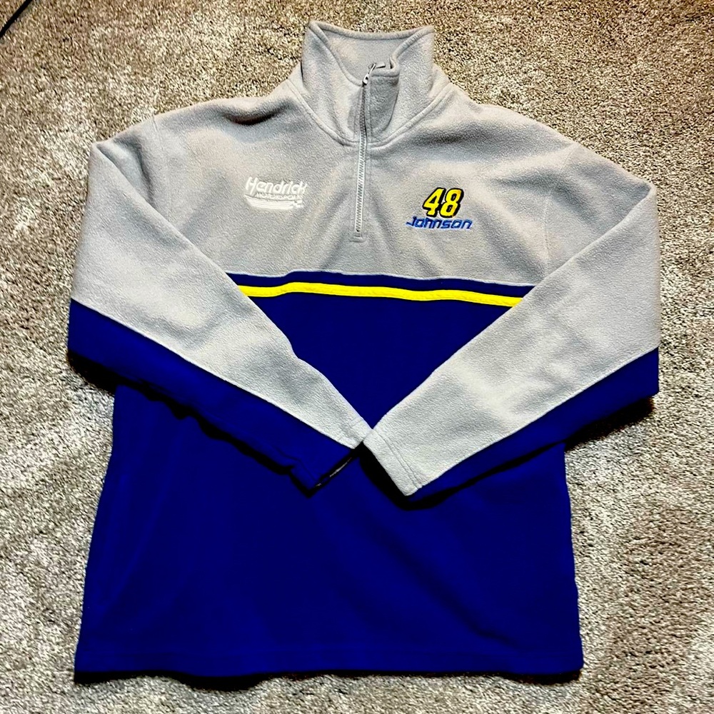Jimmie Johnson #48 Nascar Winners Circle 1/4 Zip Fleece Pullover Jacket NWT - L